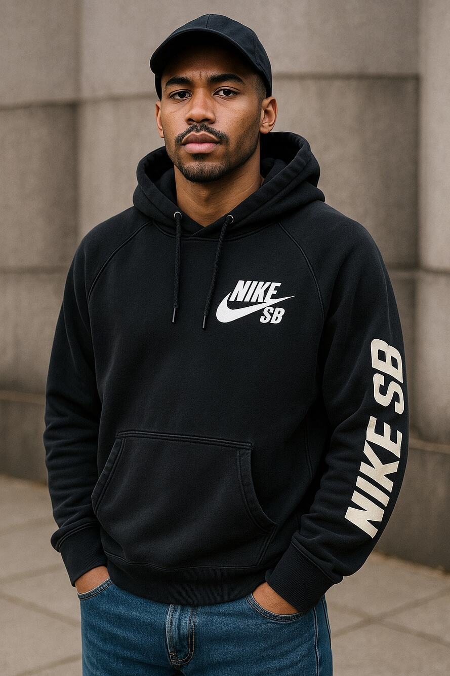 Streetwear Skate Style Black Pullover Hoodie Nike SB Men’s Medium